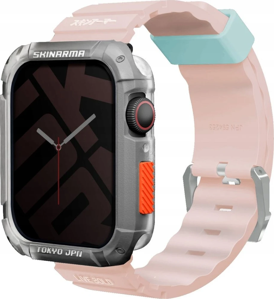 Skinarma Band Shokku Apple Watch 45/44/42mm light rožinės spalvos