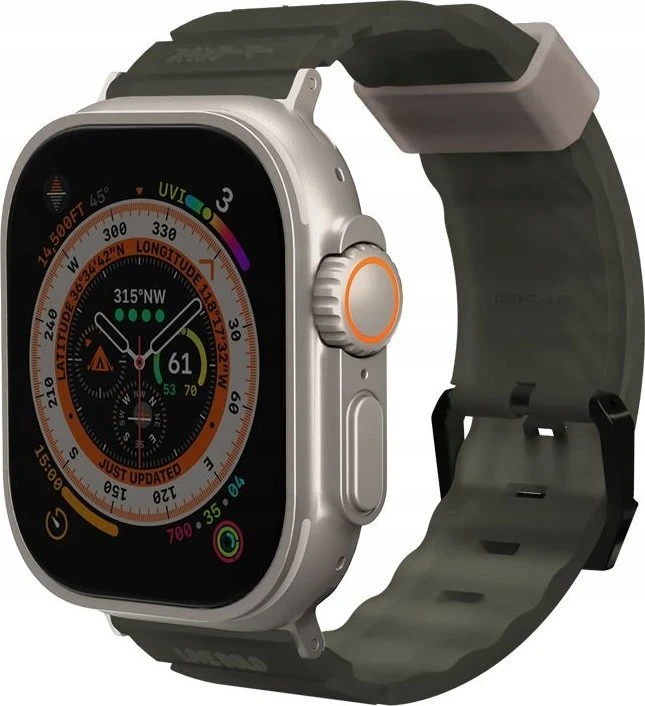 „Skinarma Band Shokku Apple Watch 49/45/44mm“ tamsiai alyvuogių spalvos