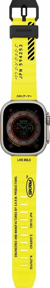 „Skinarma Band Shokku Apple Watch 49/45/44mm“ elektrinė geltona