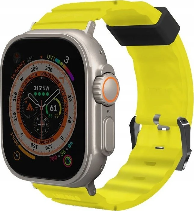 „Skinarma Band Shokku Apple Watch 49/45/44mm“ elektrinė geltona