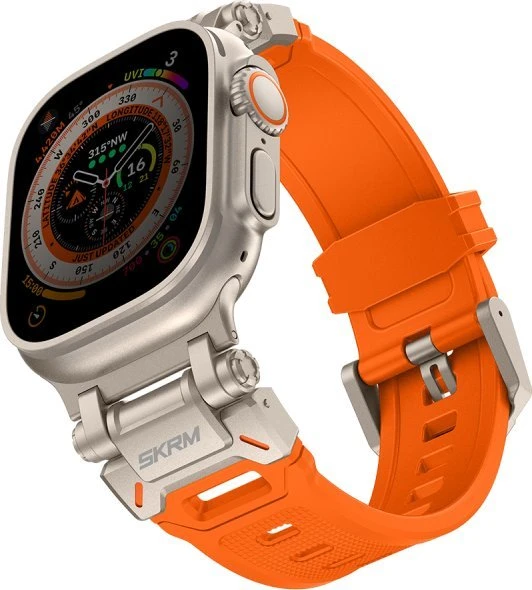 „Skinarma“ titano dirželis „Apple Watch Ultra“, 49 mm, oranžinis