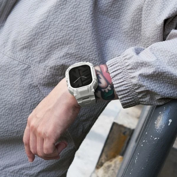 Skinarma Band+Dėklas Mecha 2in1 Apple Watch 45/44mm juodos spalvos