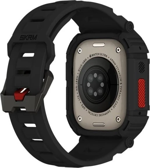 Skinarma Band+Dėklas Mecha 2in1 Apple Watch 49mm juodos spalvos