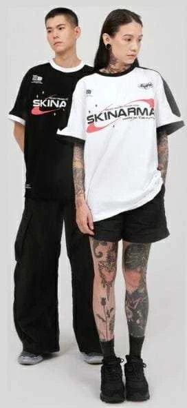 T-shirt Skinarma Halo M baltos spalvos