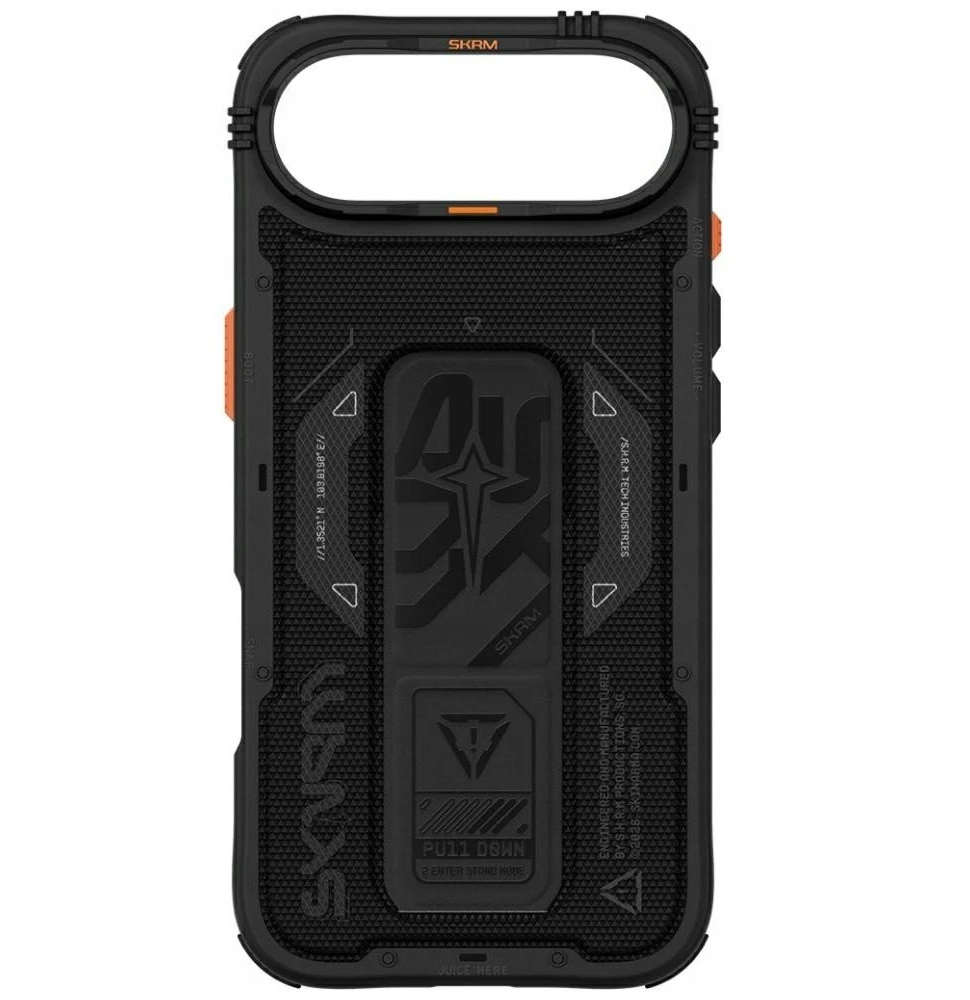 Skinarma Phantom dėklas skirtas Apple iPhone Air Magnetic Charging + Grip Stand juodos spalvos