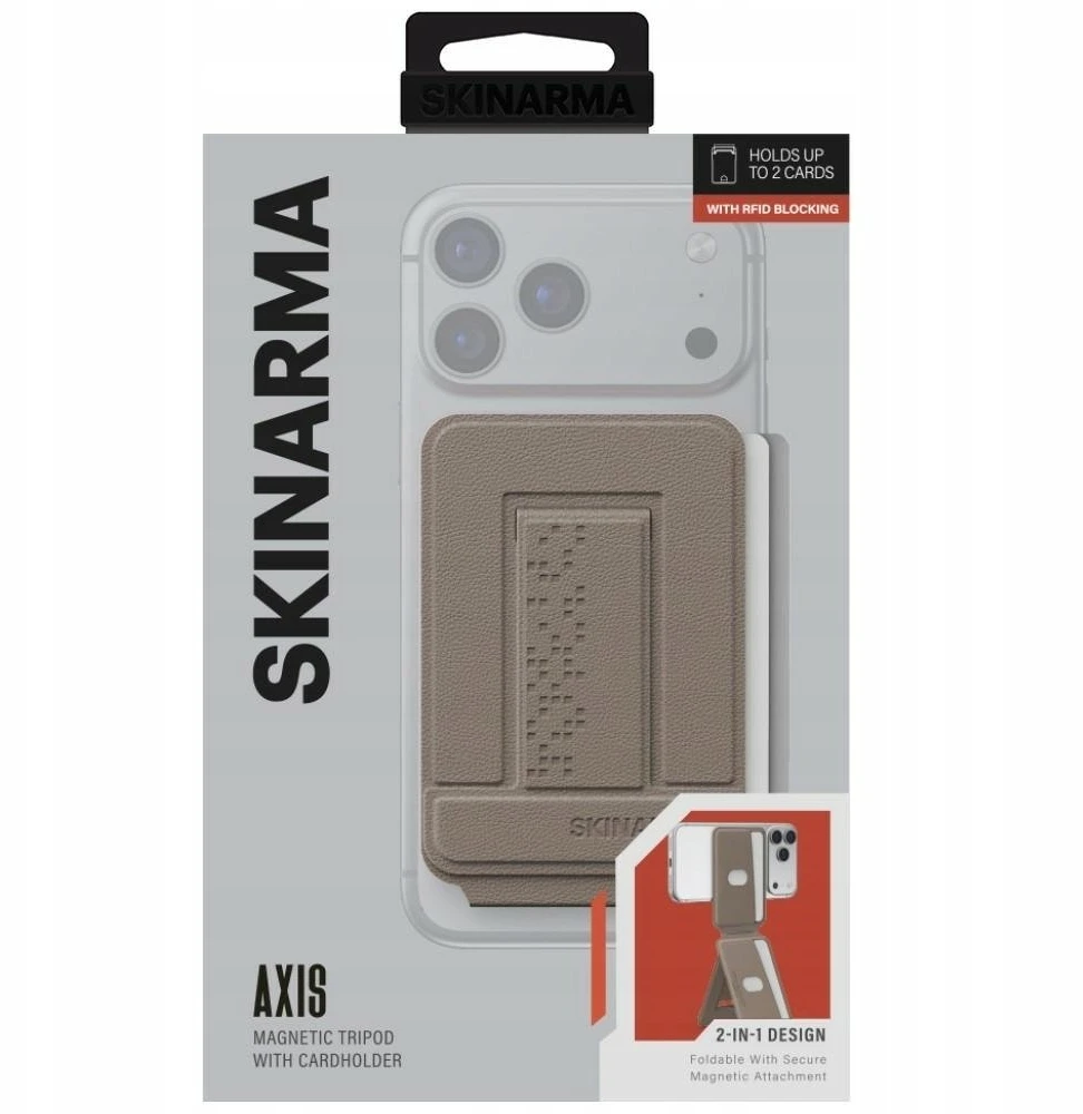 Dėklas „Skinarma Axis“ magnetinė sulankstoma trikojo piniginė, chaki spalvos