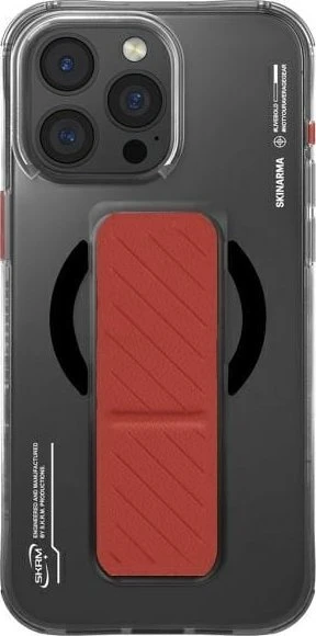 Skinarma dėklas Axon Apple iPhone 16 Pro 6.3″ Magnetic Charging + Grip Stand juodos spalvos