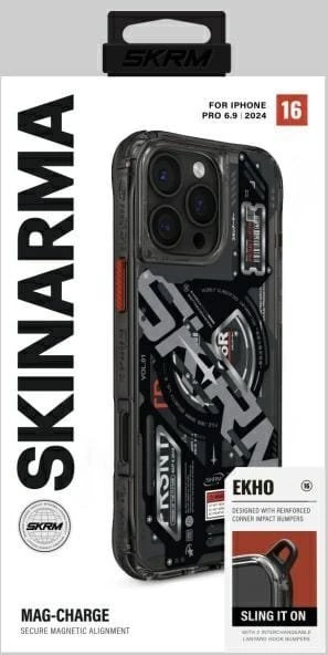 Skinarma dėklas Ekho Apple iPhone 16 Pro Max 6.9″ Magnetic Charging juodos spalvos