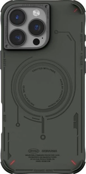 Skinarma dėklas Mecha iPhone 16 Pro Max 6.9″ magnetinis įkrovimas alyvuogių spalvos