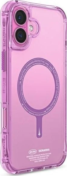 Dėklas Skinarma case Saido Apple iPhone 16 6.1″ Magnetic Charging rožinės spalvos