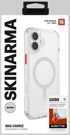Skinarma dėklas Saido iPhone 16 Plus 6.7″ Magnetic Charging clear