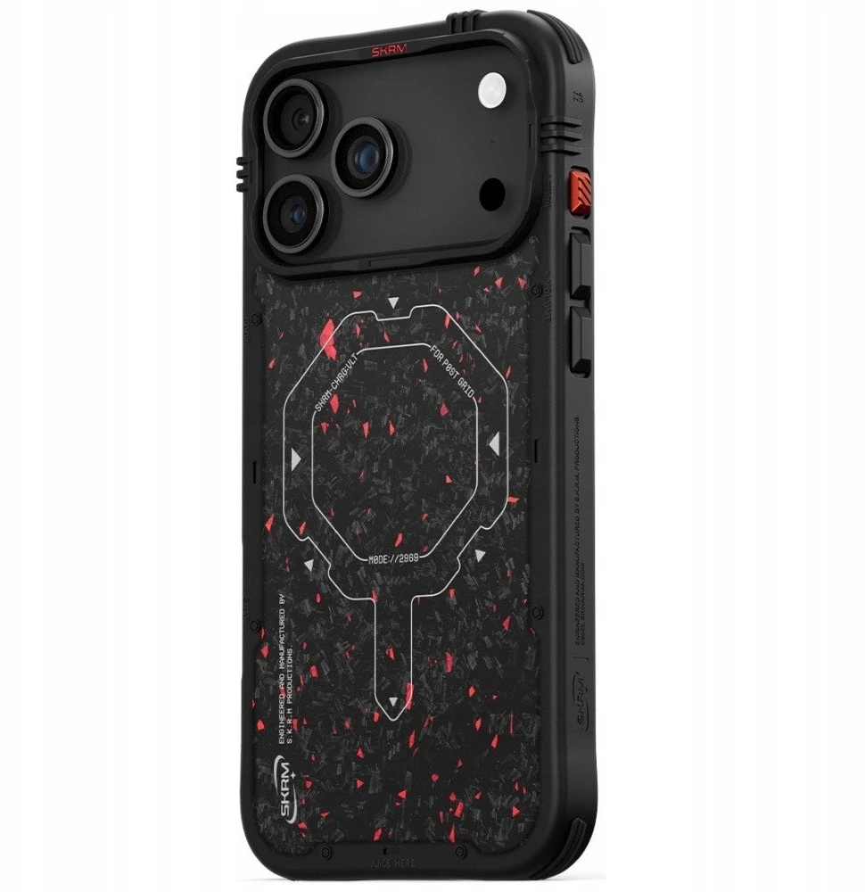 Skinarma Vektor Dėklas Apple iPhone 17 Pro Max Magnetic Charging juodos spalvos
