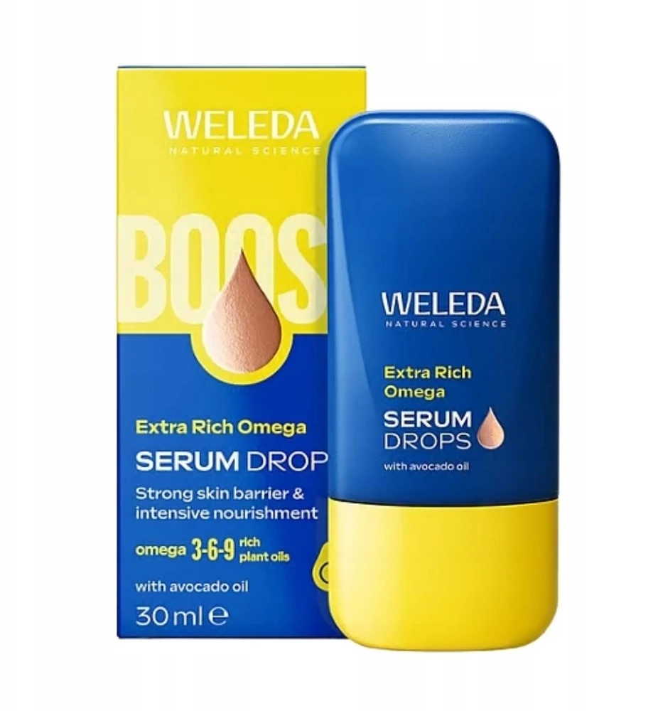 Weleda Boost Extra Rich Omega maitinamasis serumo lašai su omega rūgštimis 30 ml