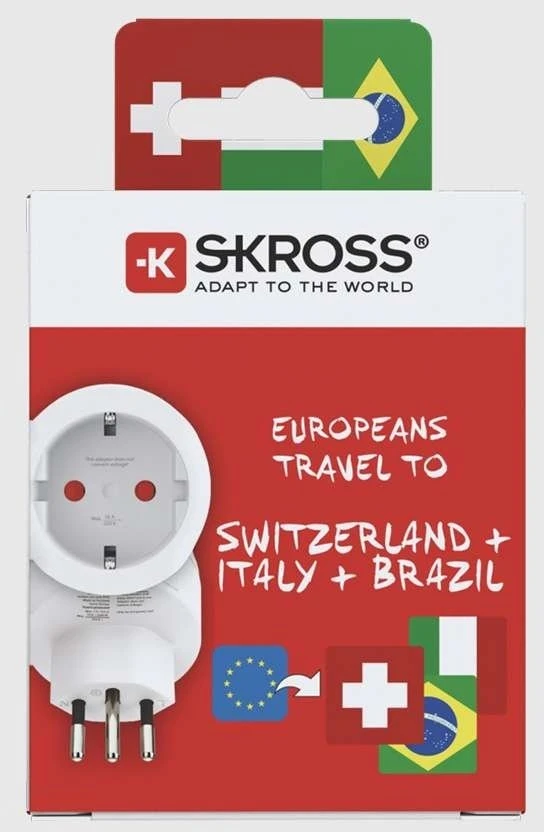 SKROSS adapteriai iš Lenkijos į Italiją, Šveicariją, Braziliją