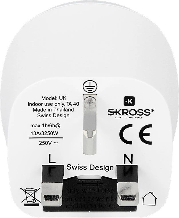 Adapteris Skross, 13 A, 230 V