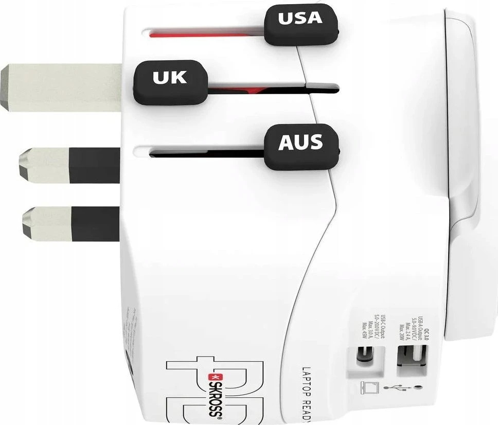 Carruzzo Skross 1.302474 maitinimo kištukų adapteris Universalus Balta
