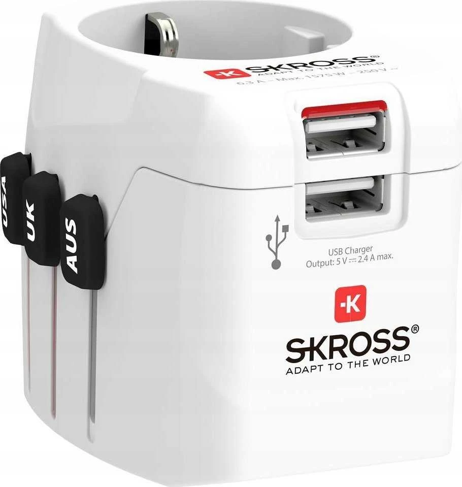 Skross Pro Light USB pasaulis (2xA)