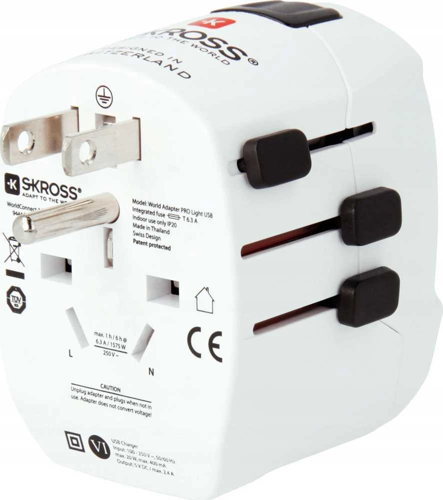 Skross Pro Light USB pasaulis (2xA)
