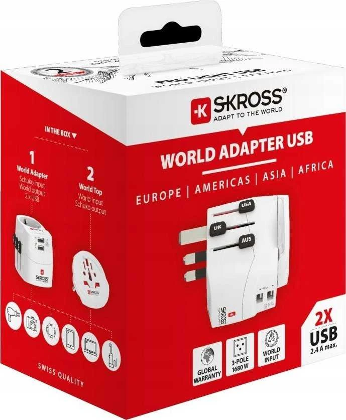 Skross Pro Light USB pasaulis (2xA)