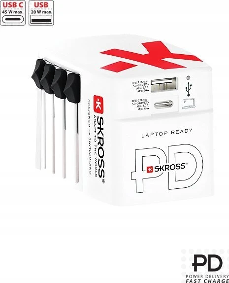 Skross World USB Charger AC45PD kelioninis adapteris