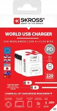 Skross World USB Charger AC45PD kelioninis adapteris