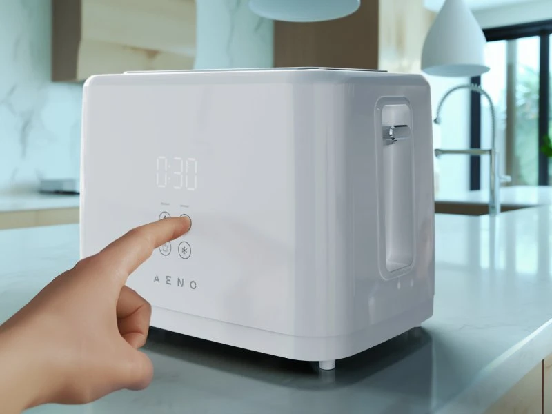 Skrudintuvas AENO TS2W Electric Toaster, 780-930W, Digital Ekranas, 7 Levels, Baltas