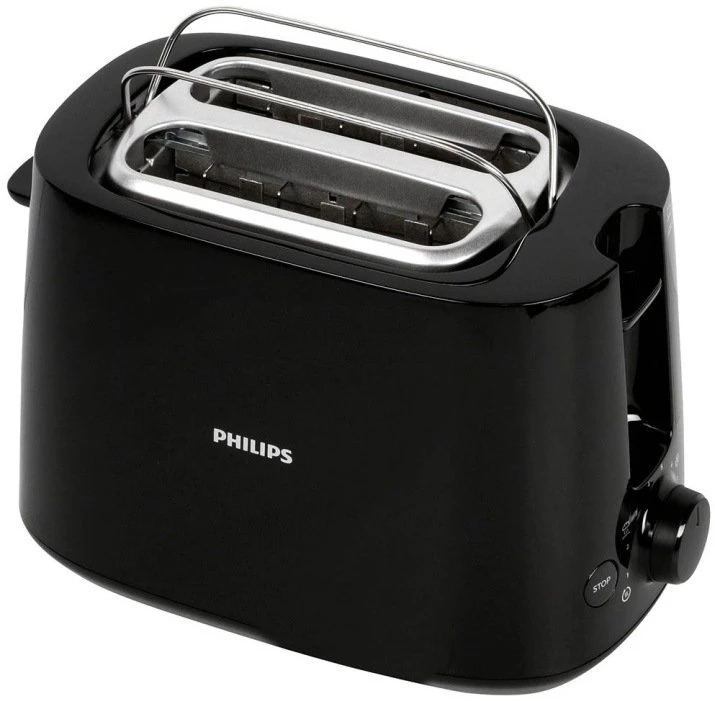 Philips Daily Collection HD2581/90 skrudintuvas 2 griežinėliai Juoda 830 W