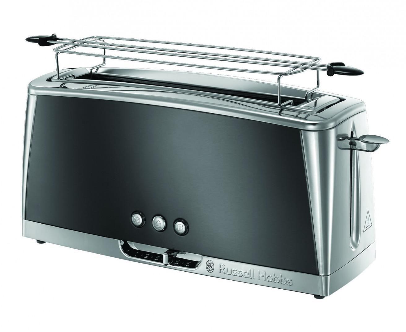 Russell Hobbs Luna Long Slot 2 riekelių skrudintuvas, pilkos spalvos