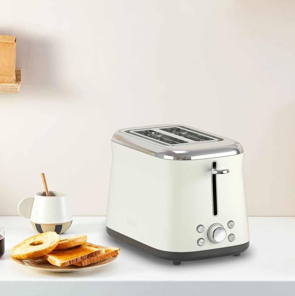 Skrudintuvas TEFAL Toaster | TT720AE0 Collection Retro | Power 850 W | Number of slots 2 | Housing material Nerūdijantis plienas | rusvai gelsvas