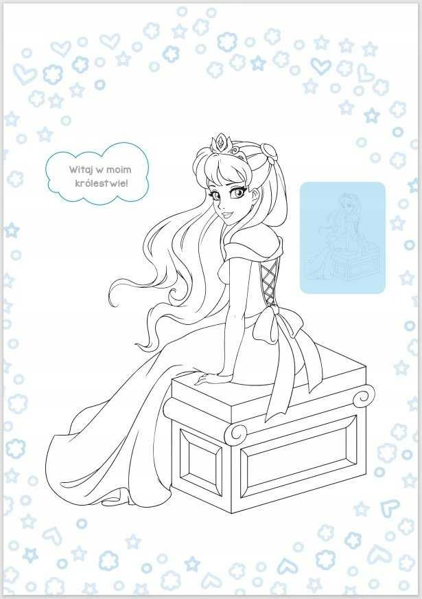 A4 spalvinimo puslapis Blizgučių magija. Princesės. Zuzanna STICKERS SKRZAT 075779