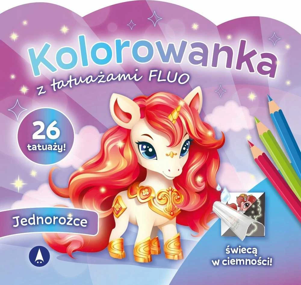 Skrzat Wydawnictwo Kolorow.su tattoo.FLUO Unicorns 77575