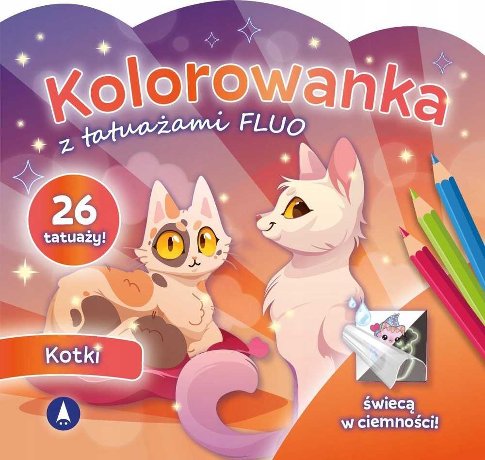 Skrzat Wydawnictwo Kolorow.su tattoo.FLUO Cats 77599