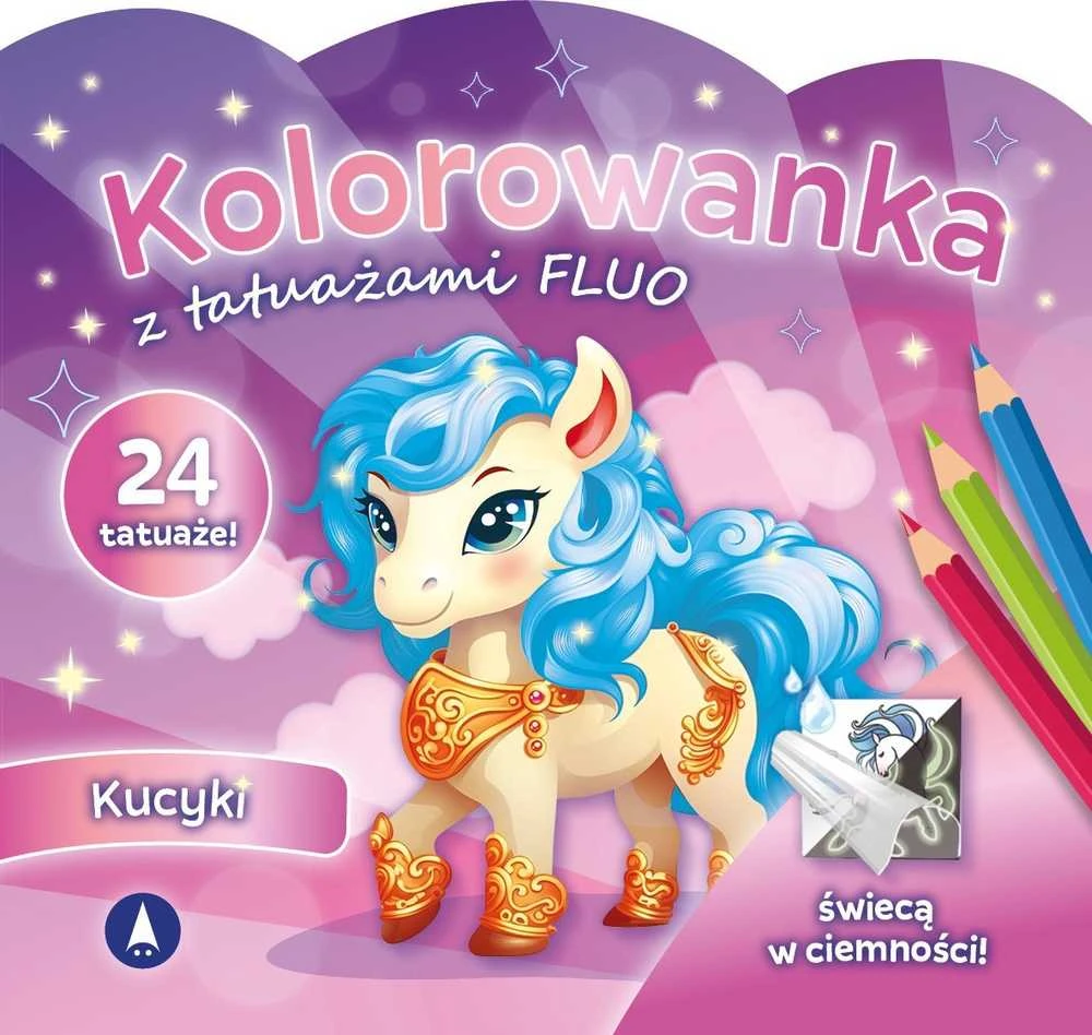 Skrzat Wydawnictwo Kolorow.su tattoo.FLUO Ponies 77582