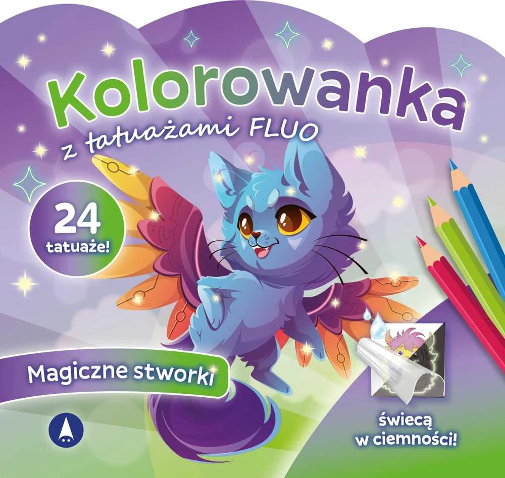 Skrzat Wydawnictwo Kolorow.su tattoo.FLUO Magiški padarai 78893