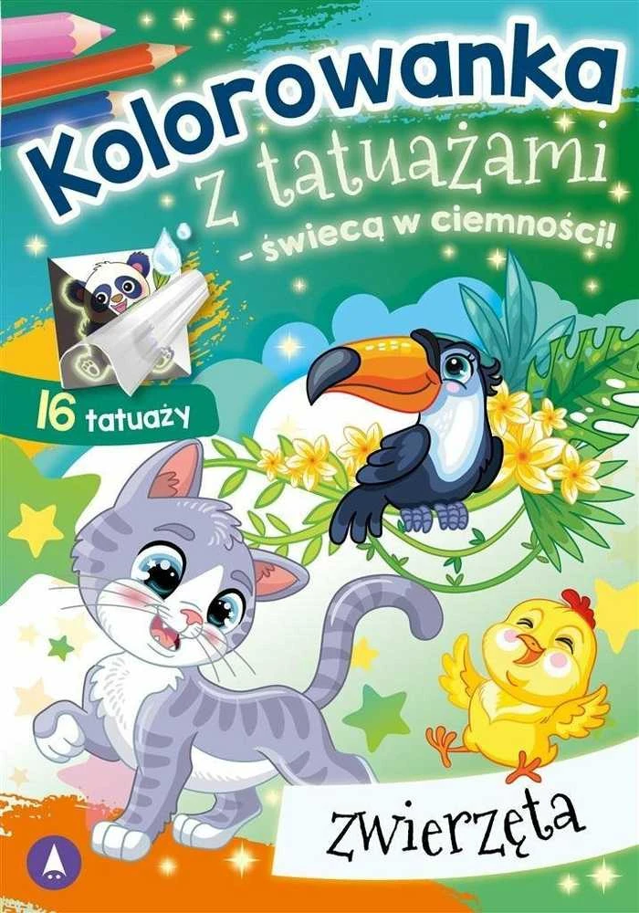 Skrzat Wydawnictwo Kolorow.su tatuiruotė. Šviečia tamsoje! Gyvūnai 78787