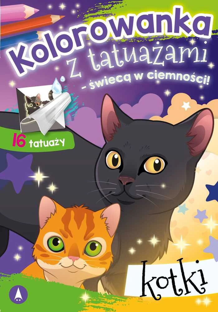 Skrzat Wydawnictwo Kolorow.su tatuiruotė.»švyti tamsoje! Katės 76073