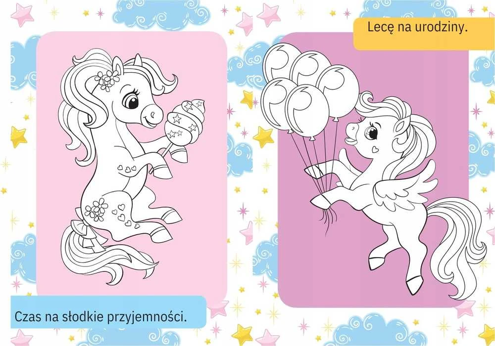 Dažymo puslapis A5 Spalvinimo knygelė su tatuiruotėmis šviečia tamsoje Poniai SKRZAT 077087 SK