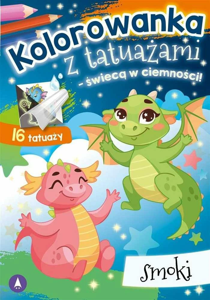 Drakonų tematikos nuspalvinama knygelė su tatuiruotėmis