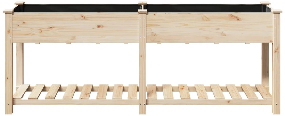 Sodo vazonas Smėlio 203 x 53 x 76,5 cm Kietasis pušinis medis