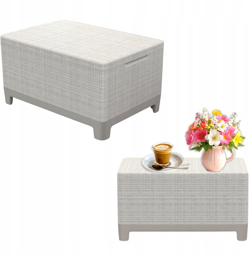 Keter Garden table/storage box Scandi Storage Table pebble pilkas/light beige