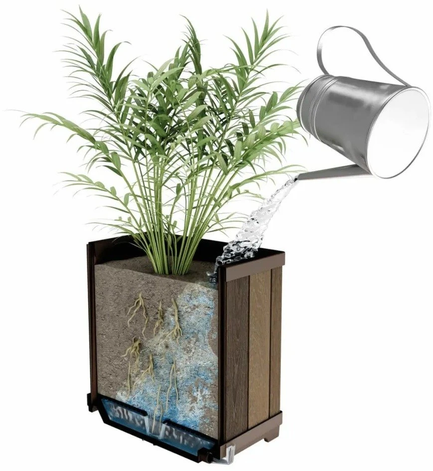 KETER 261031 garden planter walnut