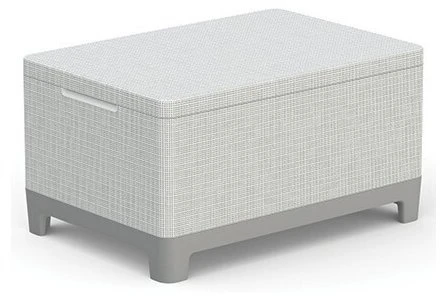 Keter Garden table/storage box Scandi Storage Table light pilkas/dark steel pilkas