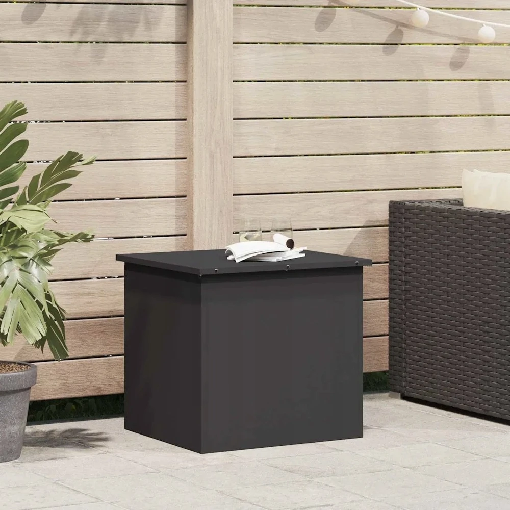 Sodo saugojimo pagalvių dėžė Galvanizuotas plienas 117 L Juoda