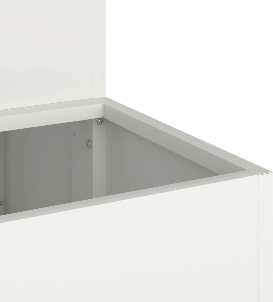Sodo vazonas Balta 100 x 60 x 45 cm Šaltai valcuotas plienas