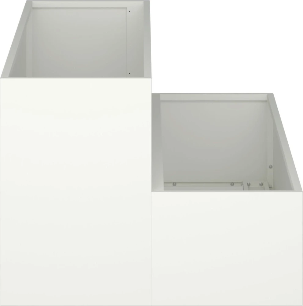 Sodo vazonas Balta 100 x 60 x 45 cm Šaltai valcuotas plienas