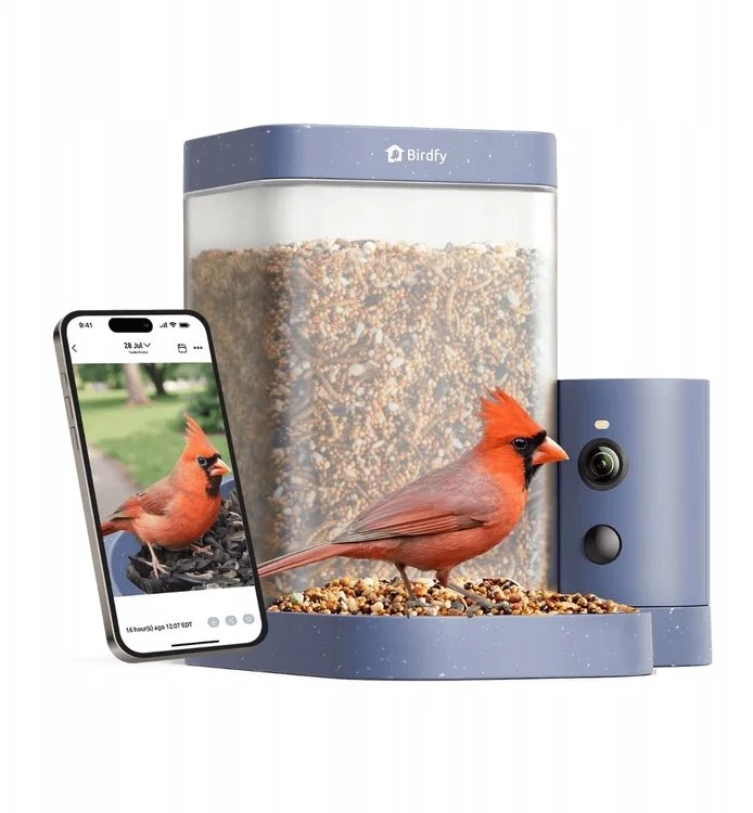 Skrzynkazdrewna „Birdfy Feeder Rookie“ – paukščių lesyklėlė su kamera