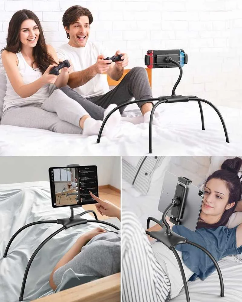 Skrzynkazdrewna Stovas Medinė dėžutė Elastingas stovas Trikojis Padėklas Planšetė Telefonas Nintendo Switch Rog Ally / Q2t