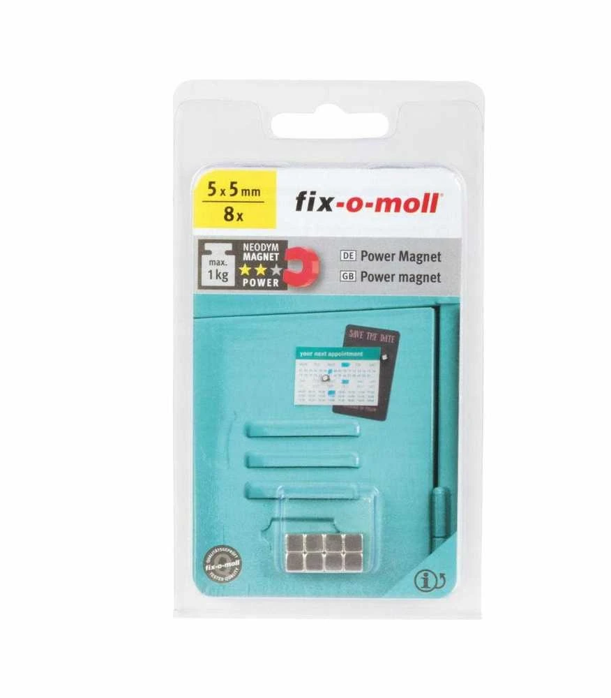 Magnetai Fix-O-Moll 3562805, 5 x 5 mm, 8 vnt.