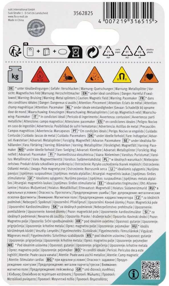 Fix O Moll MAGNETAS ATSPARUS VANDENIUI (4VNT)