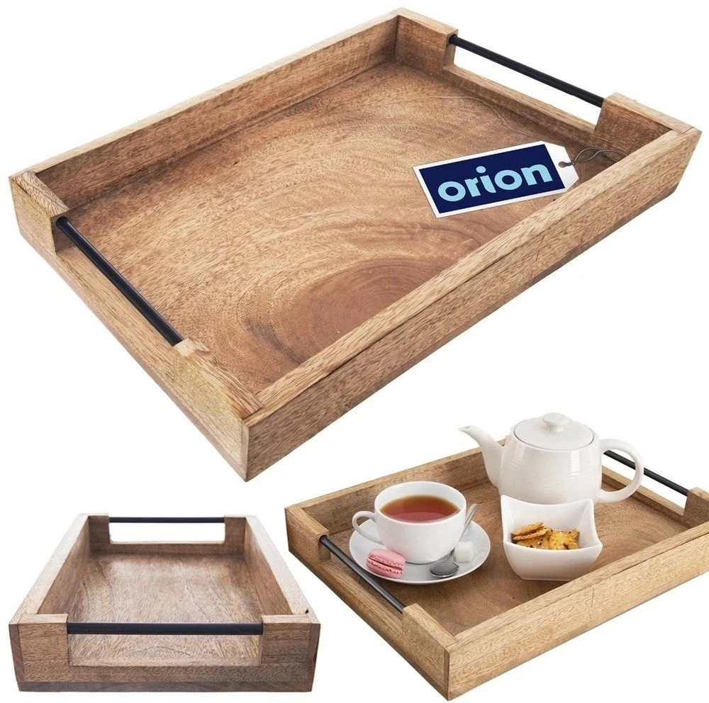 Skrzynkazdrewna Orion Dėžė Valgiams Dėžė 40,5x30,5 cm Iš Mango Medžio